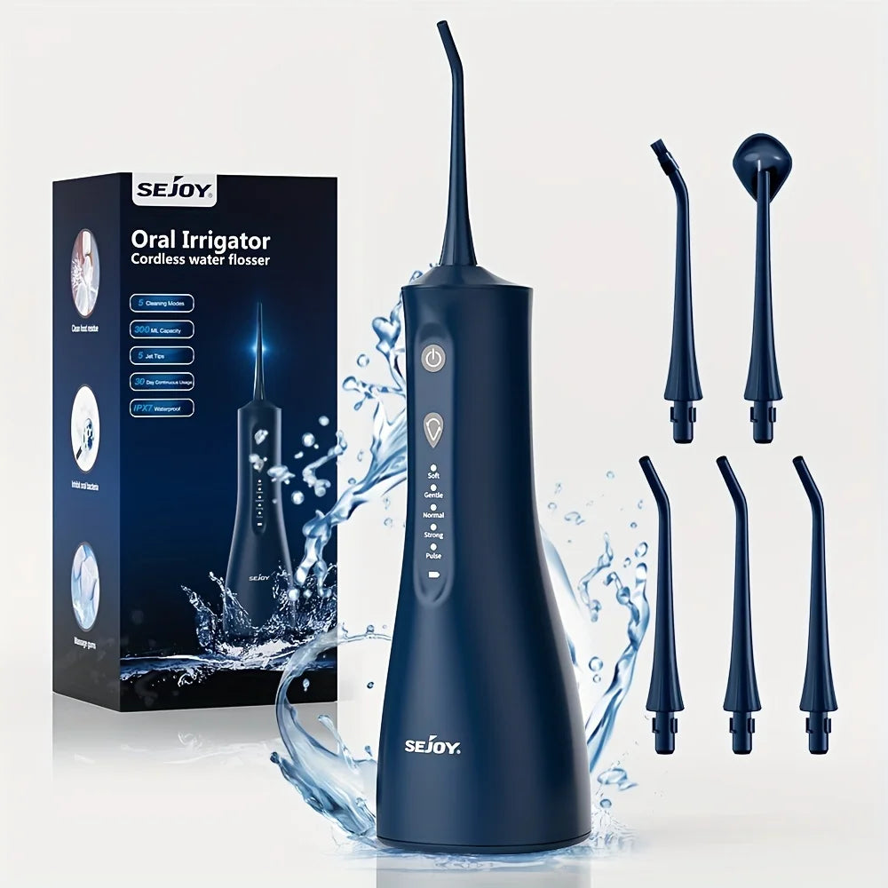Sejoy Cordless Water Dental Flosser for Effective Teeth Cleaning and Travel