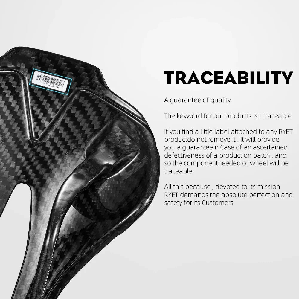 RYET 3D Printed Bicycle Saddle Carbon Fiber Seat 120g Lightweight Bike Cushion for MTB Gravel Road Cycling Accessories
