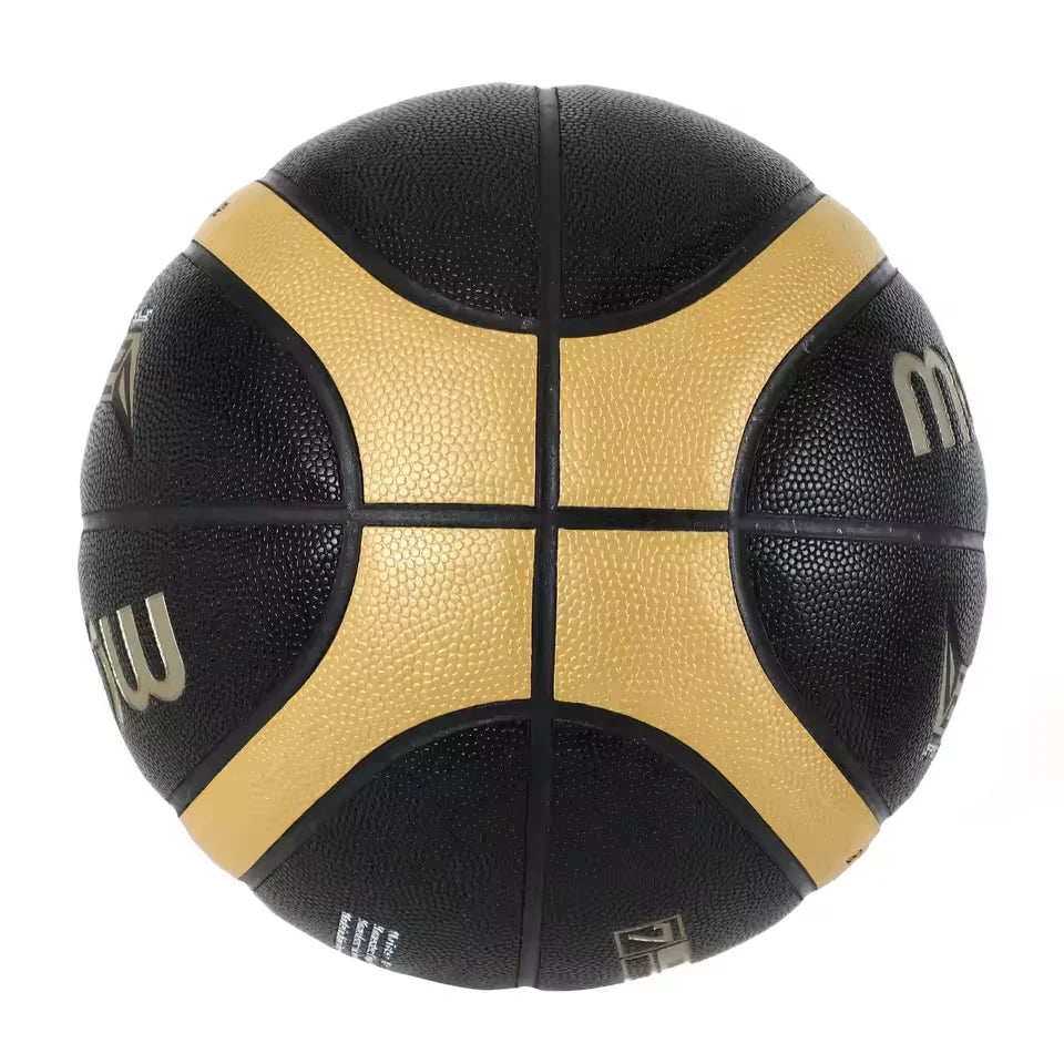 Molten Size 5 6 7 Basketball EZK Black Gold PU Outdoor Indoor Balls for Women Youth Men Match Training