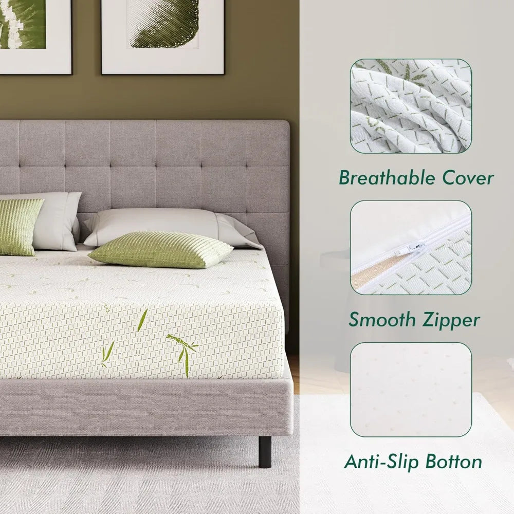 8 Inch Gel Memory Foam Mattress Medium Firm CertiPUR US Certified Mattress in Box