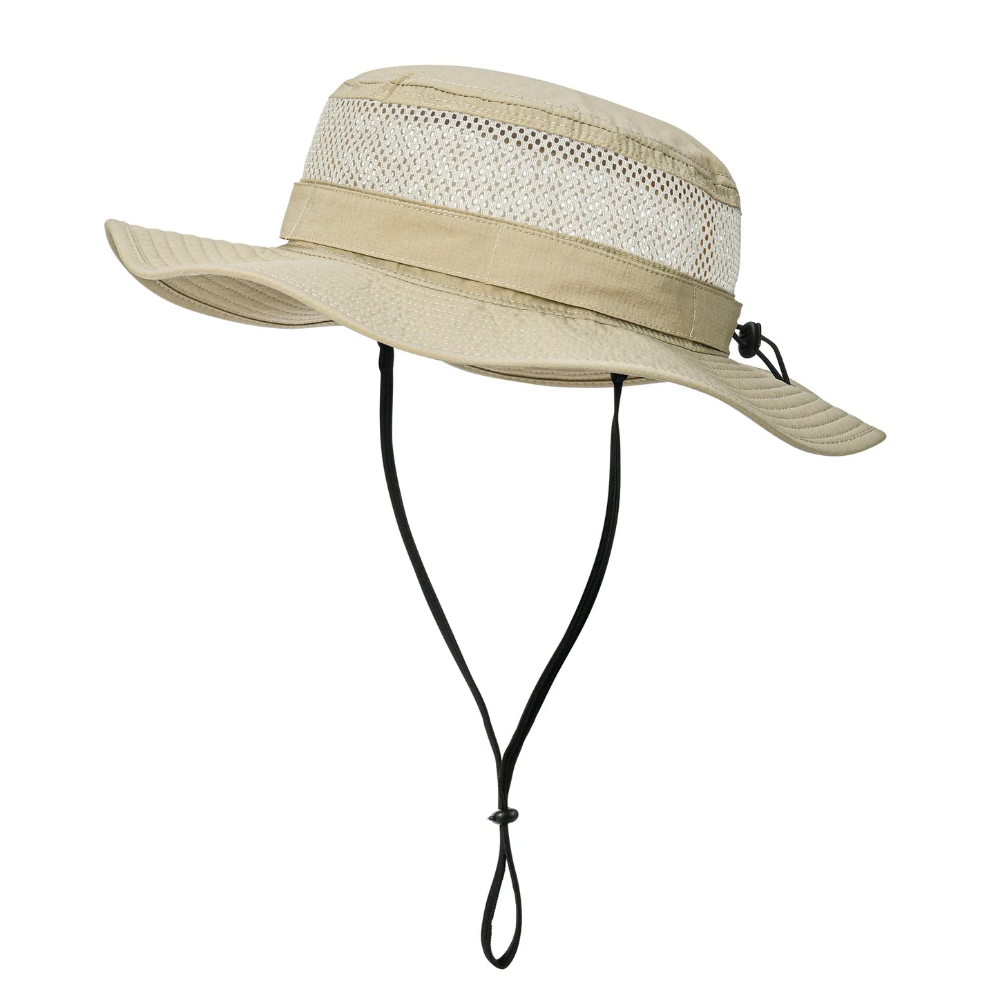 JANGOUL Men Outdoor Mesh Sun Hat Wide Brim Sun Protection Hat Fishing Hiking Hat