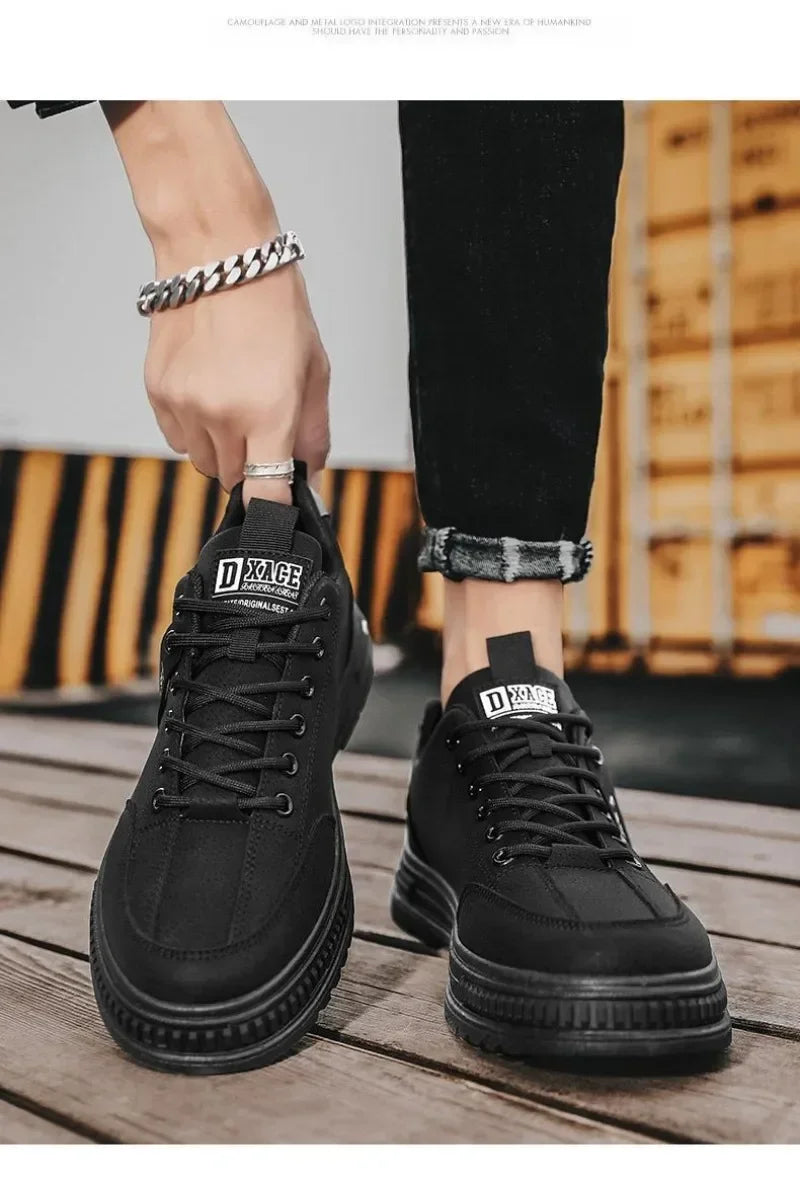 Men's Breathable Labor Protection Shoes Versatile Anti Slip Sports Board Shoes Workwear Sneakers