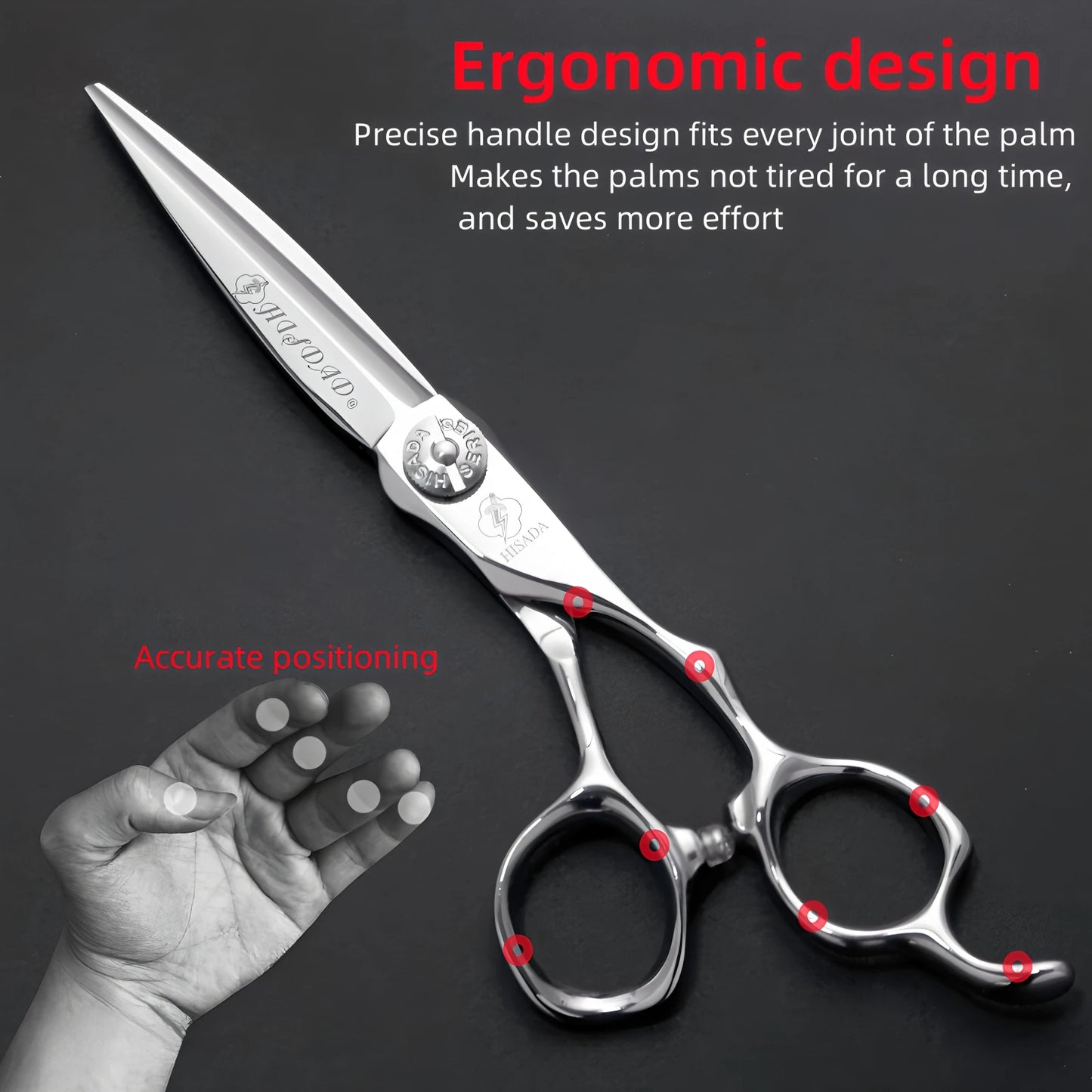 Hisada Professional Hairdressing Scissors 6 Inch VG10 Stainless Steel Cutting Scissors for Salon Use