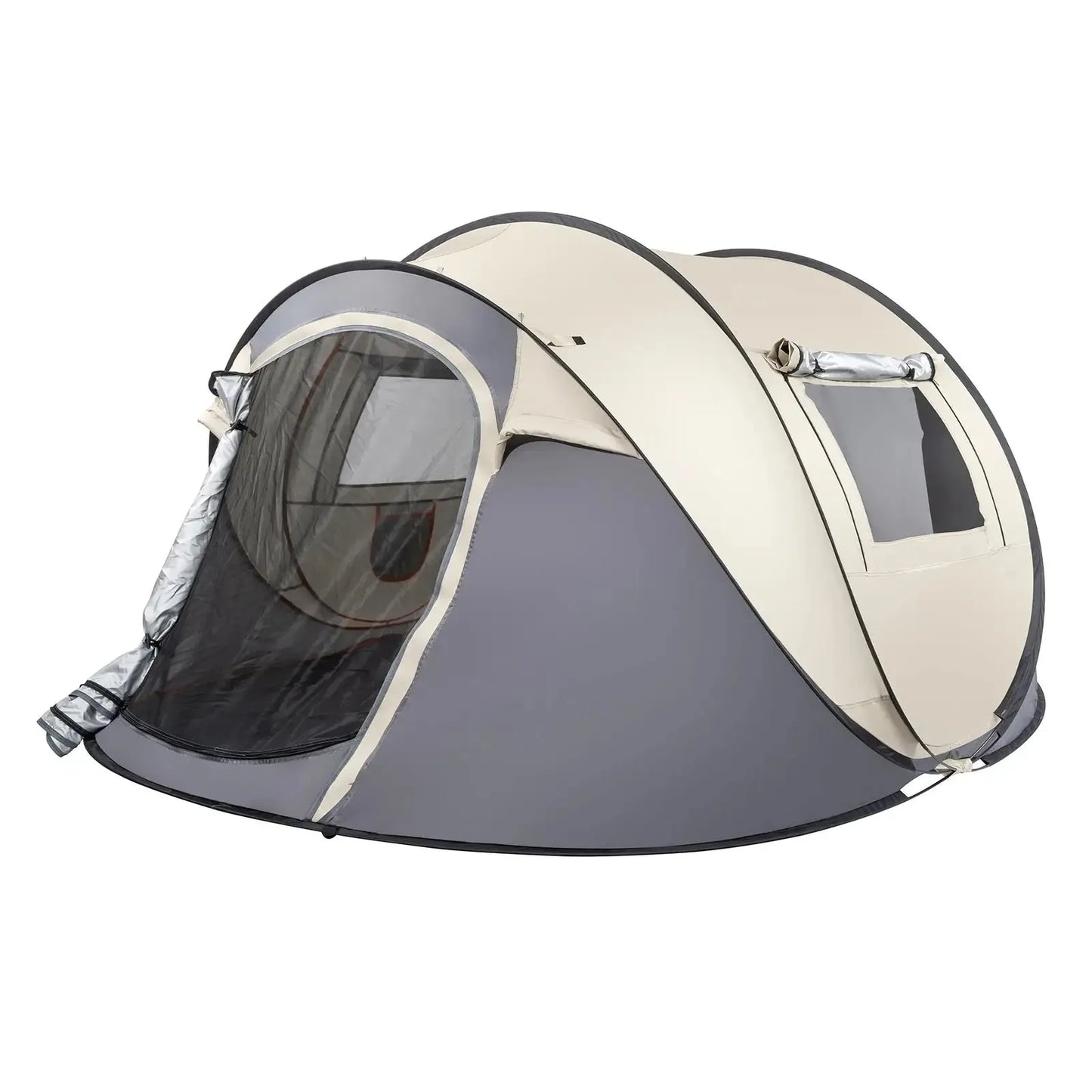4 Person Pop Up Camping Tent Quick Setup for Outdoor Adventures Hiking Fishing Beach and More