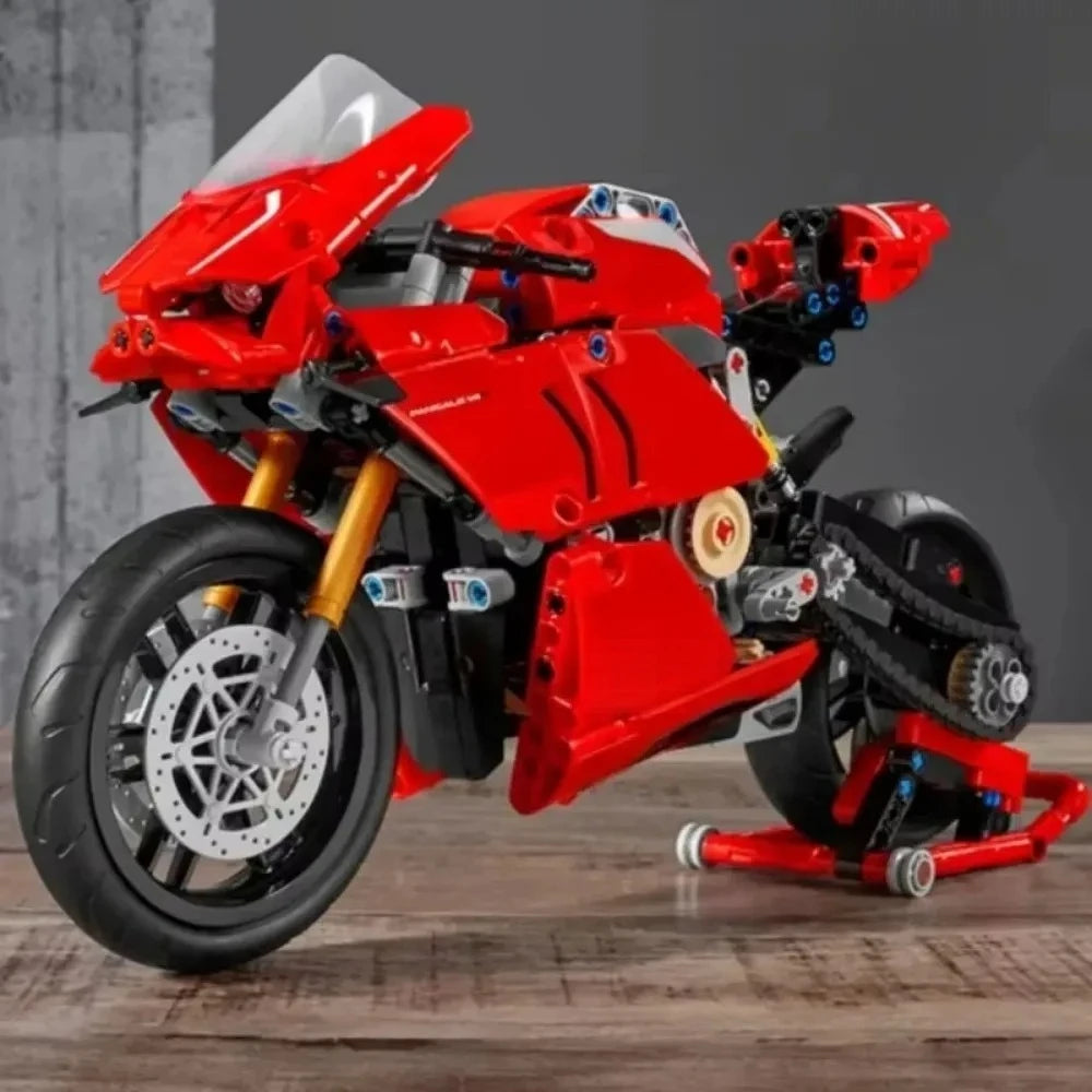 New Hot Professional Motorcycle Assembly Kit DIY Building Blocks Challenge Birthday Gift for Young Boys Creative Holiday Present