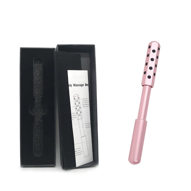 24 Germanium Face Massage Roller Stick Gua Sha Massager for Women Skin Care Beauty Tool