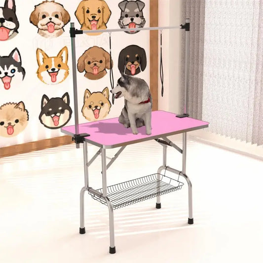 Hign Concerned Folding Dog Grooming Table Durable With Arm