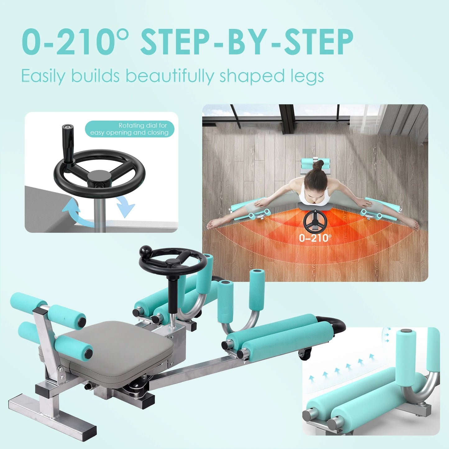 Heavy Duty Leg Stretcher Machine for Yoga Splits and Stretching Training Device for Hips and Abdomen