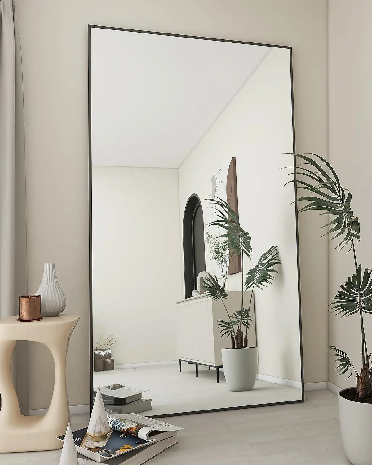 Large Full Length Mirror 76x34 Inches Modern Minimalist Home Furniture