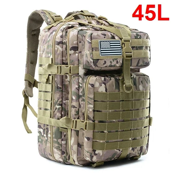 QTQY 30L 50L Tactical Backpack for Men Travel Survival Outdoor 3P Assault Pack EDC Molle Hiking Trekking Hunting Bag