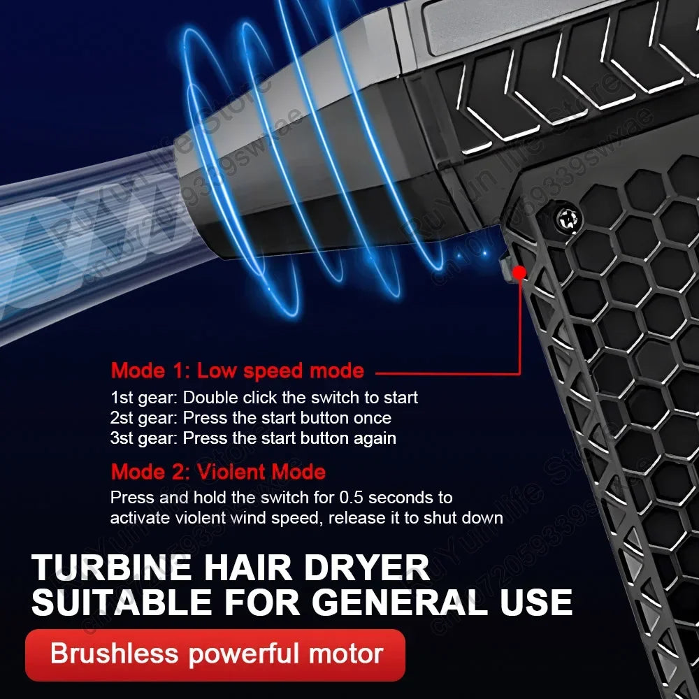 CAER Turbo Jet Violent Fan with Storage Bag 130000RPM Wind Speed 52m/s Portable Mini Air Blower Handheld Car Dust Blowing Tools