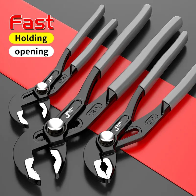 Water Pump Pliers Quick Release Adjustable Pipe Wrench Household Hand Tools Multi Functional Plumbing Pliers