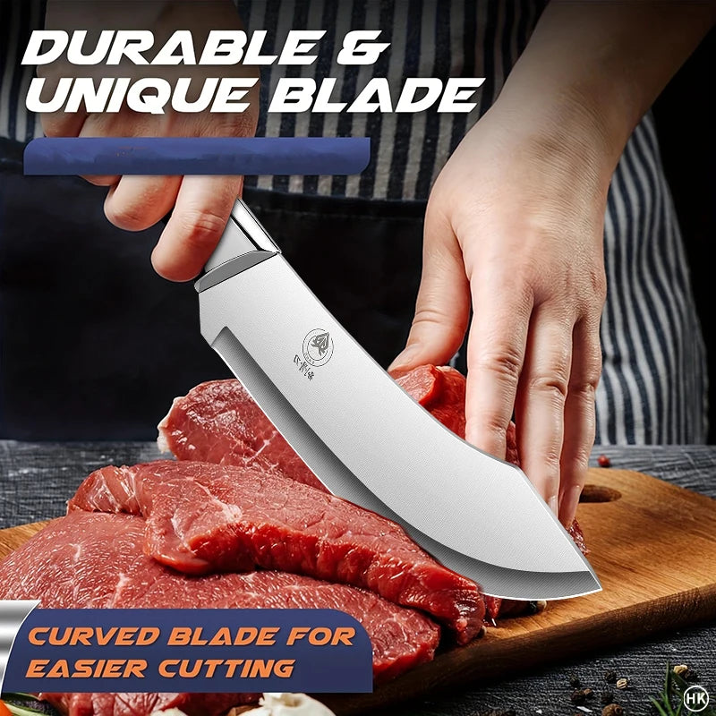 Stainless Steel Ultra Sharp Bending Fracture Knife for Precise Cutting Trimming and Peeling by Professional Butchers