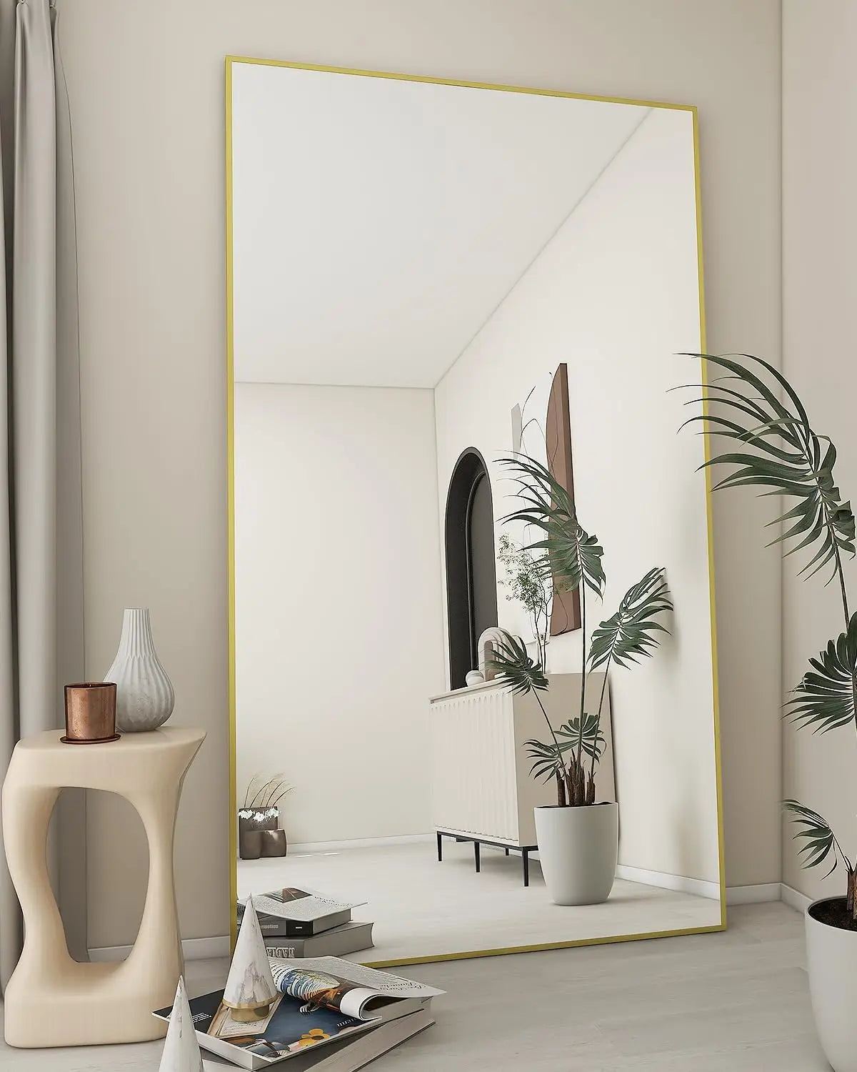 Large Full Length Mirror 76x34 Inches Modern Minimalist Home Furniture