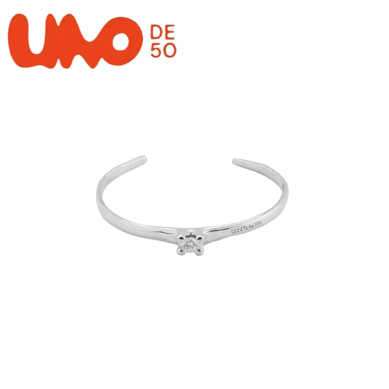 High-Grade UNOde50 Silver Plated S925 and Gold Plated 14K Bracelet Elegant Gift Choice for Women