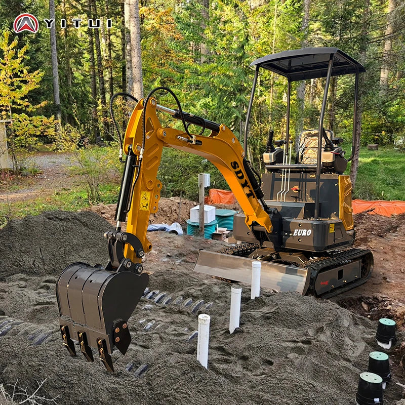 Customized built 1.2 Ton Mini Excavator New Kubota Engine Mini Digger Crawler Mini Excavator For Sale