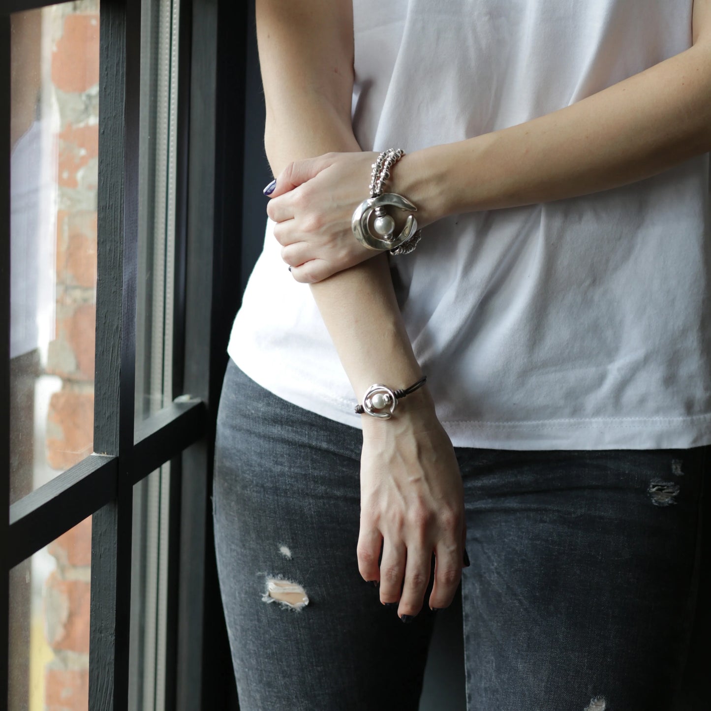 UNOde50 Silver Plated S925 And Gold Plated 14K Fashionable Chain Link Bracelet for Women
