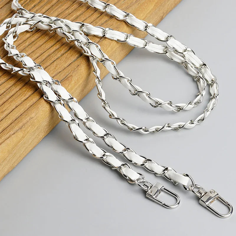 120cm Purse Chain Strap Crossbody Handbag Chains Replacement Leather Shoulder Bag Chain Straps Diy Women Girl Bag Part Accessory