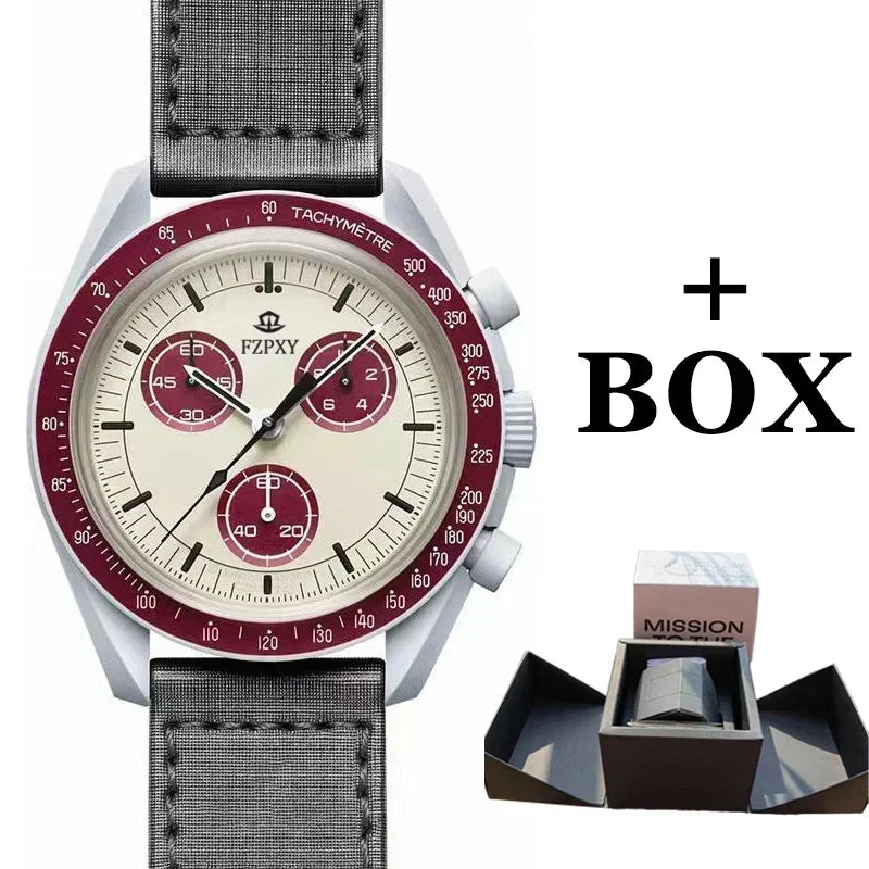 2025 New Men's Moon Mercury Quartz Smart Watch with 1.6 Inch OLED Display