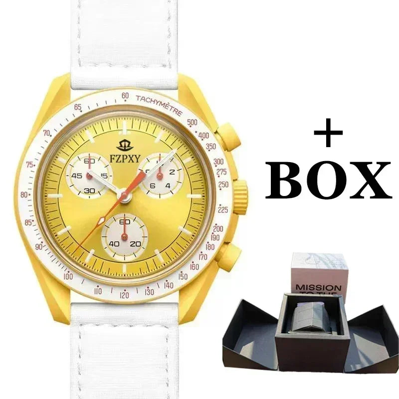2025 New Men's Moon Mercury Quartz Smart Watch with 1.6 Inch OLED Display