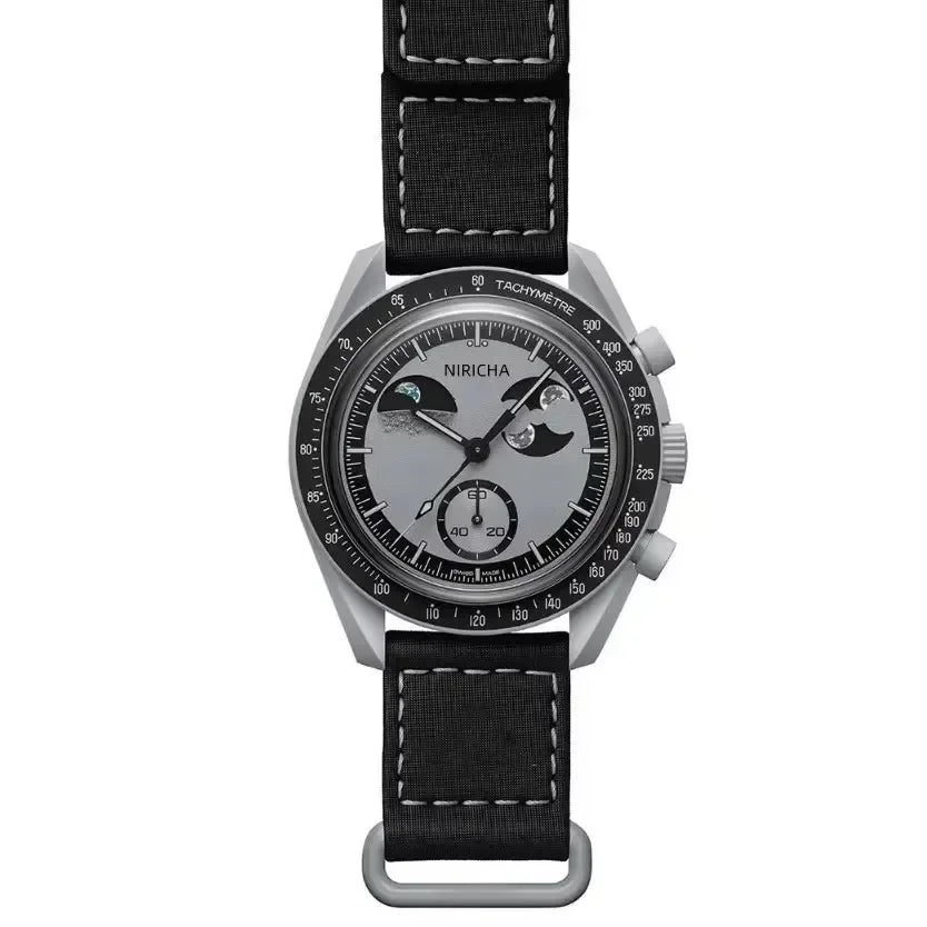 2025 New Men's Moon Mercury Quartz Smart Watch with 1.6 Inch OLED Display
