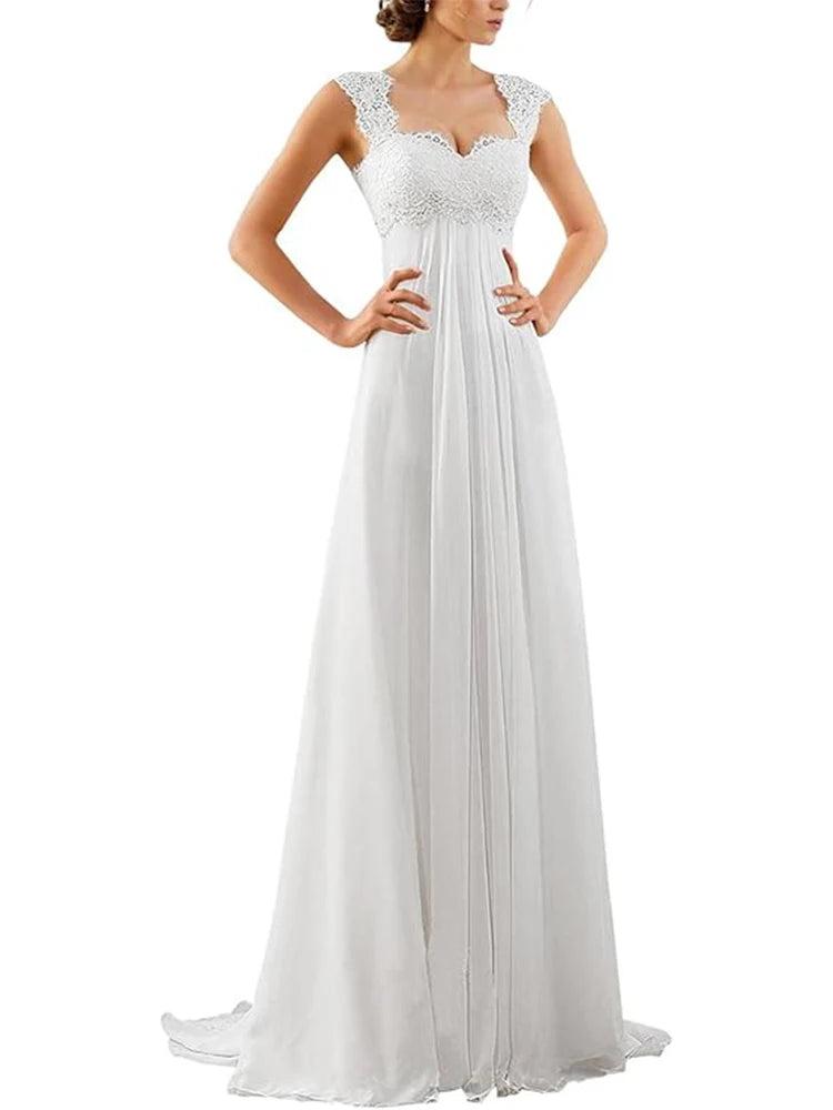 Wedding Dresses for Bride 2026 Sleeveless Lace Petite/Plus Size Bridal Gowns for Civil Wedding for Beach Wedding