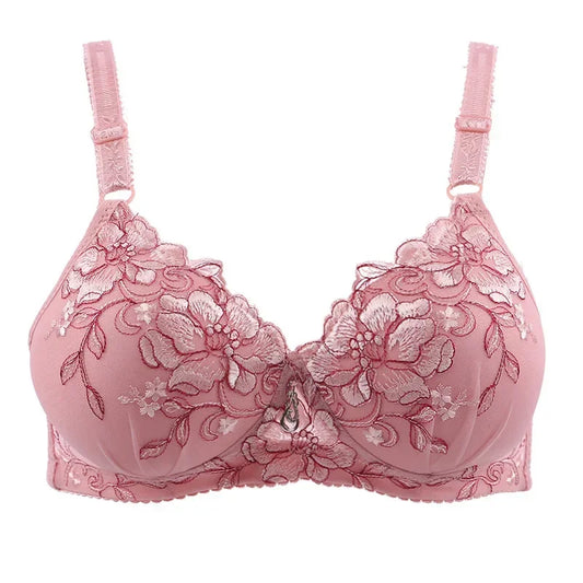 Adjustable Sexy Lingerie Bralette Push Up Bras for Women Vintage Floral Print Lace Underwear