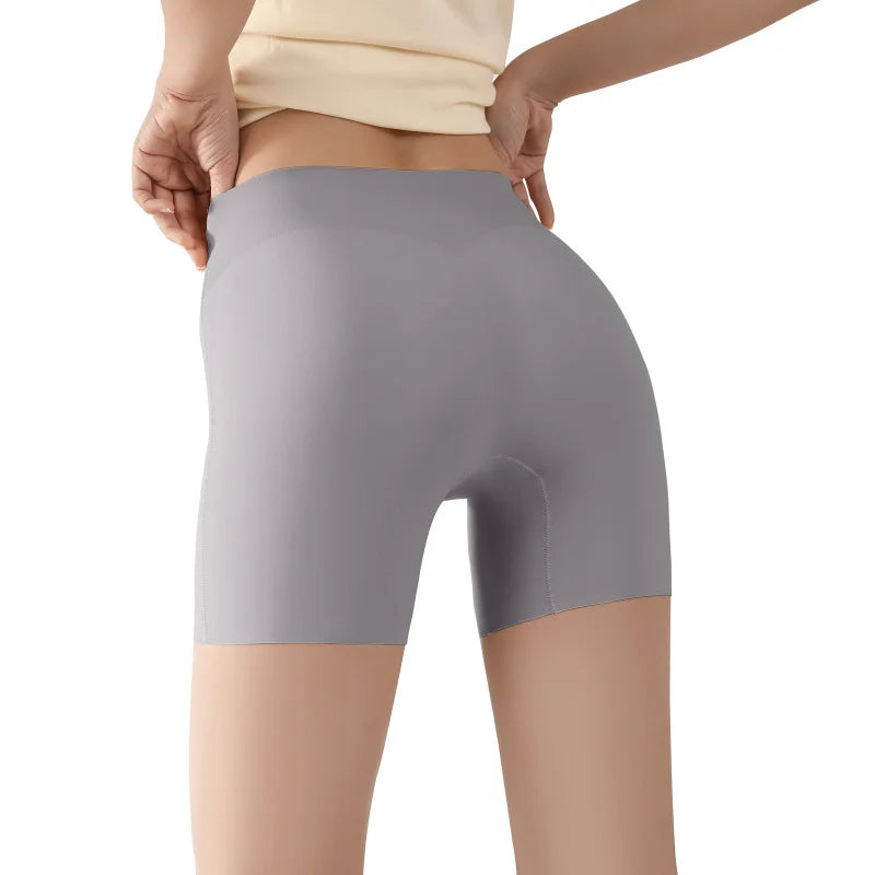 3PCS Set Plus Size Seamless Protective Shorts for Women Ice Silk Summer Underwear