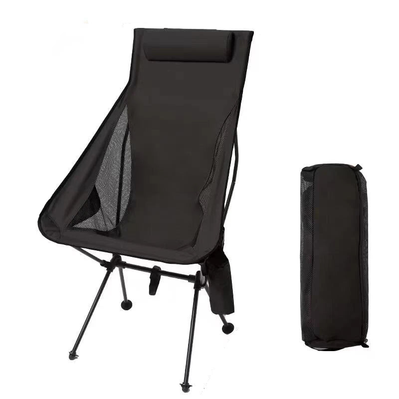 Westtune Portable Folding Camping Chair with Headrest Lightweight Aluminum Alloy Outdoor Fishing Chair