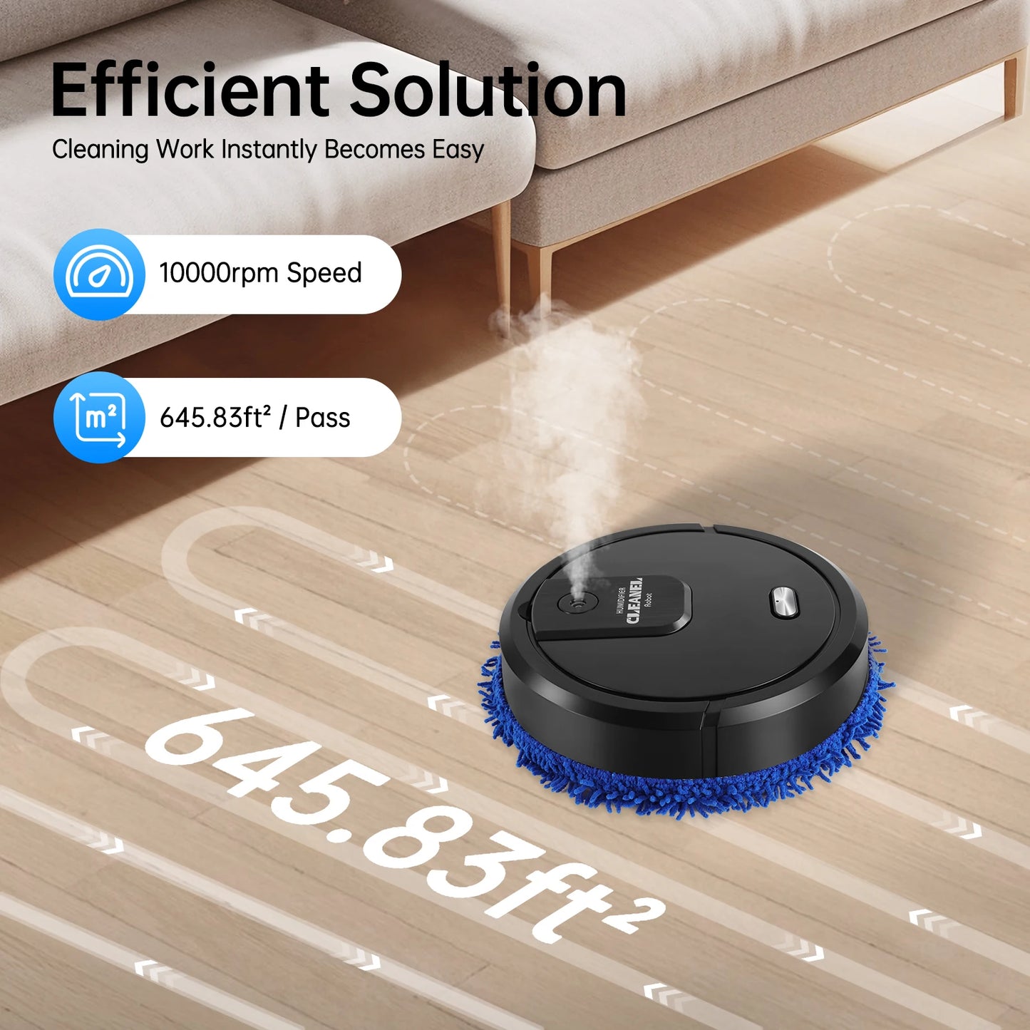 Mopping Cleaner Machine Intelligent Sweeping Robot Cleaner Dry and Wet Smart Sweeping Mopping Machine  for Home Carpet Cleaning