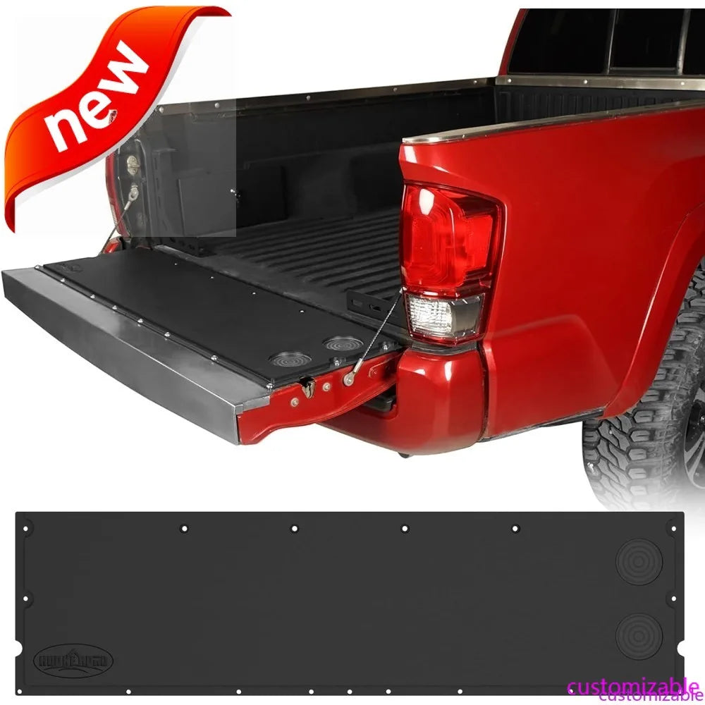 Customizable-Hooke Road Tacoma Flat Tailgate Cover Panel Table Plate Pad For 2005-2023 Toyota Tacoma 2nd 3rd Gen, Tail Gate Camp