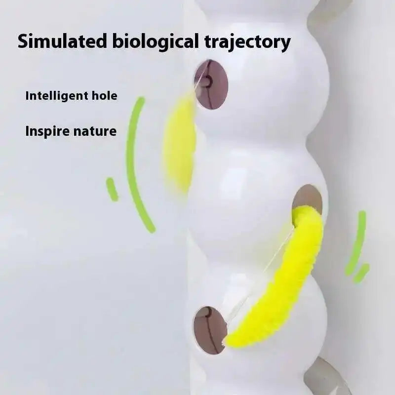 Interactive Cat Toy Intelligent Motion Activated Wack A Worm Post Toy Automatic Tail Teaser