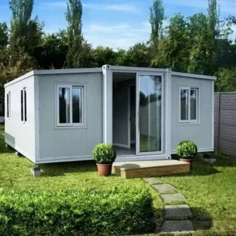 40FT Prefabricated Container Home 2-5 Bedroom Modular Prefab Tiny Home Folding Expandable Container House with Bathroom Kitchen