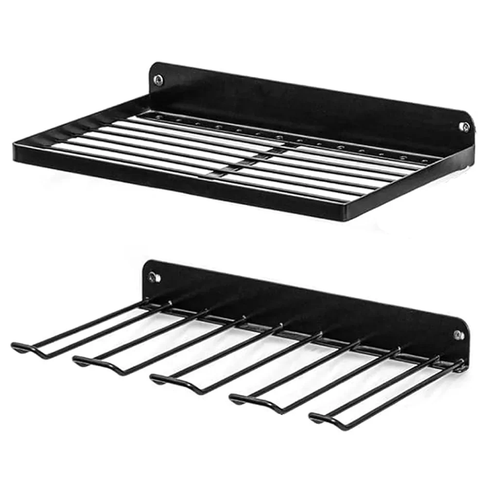 2 Pack Power Tool Wall Mount Holder Heavy Duty Metal Utility Rack Storage Organizer for Workshop Garage