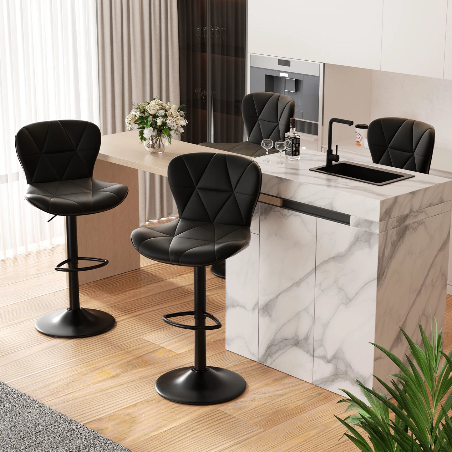 Nalupatio Bar Chair With 360 Degree Rotation Adjustable