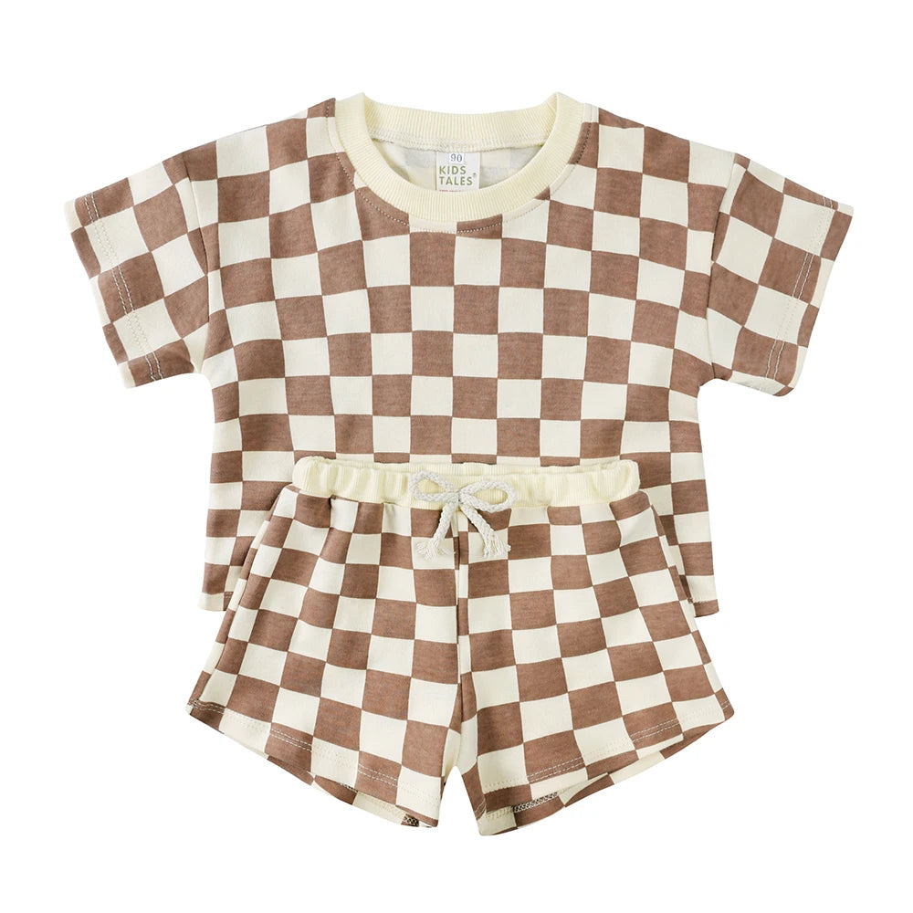 Kids Summer Clothing Sets 100 Percent Cotton Girls Boys Short Suits Children Casual Suit Baby Outfits for Ages One to Eight Years