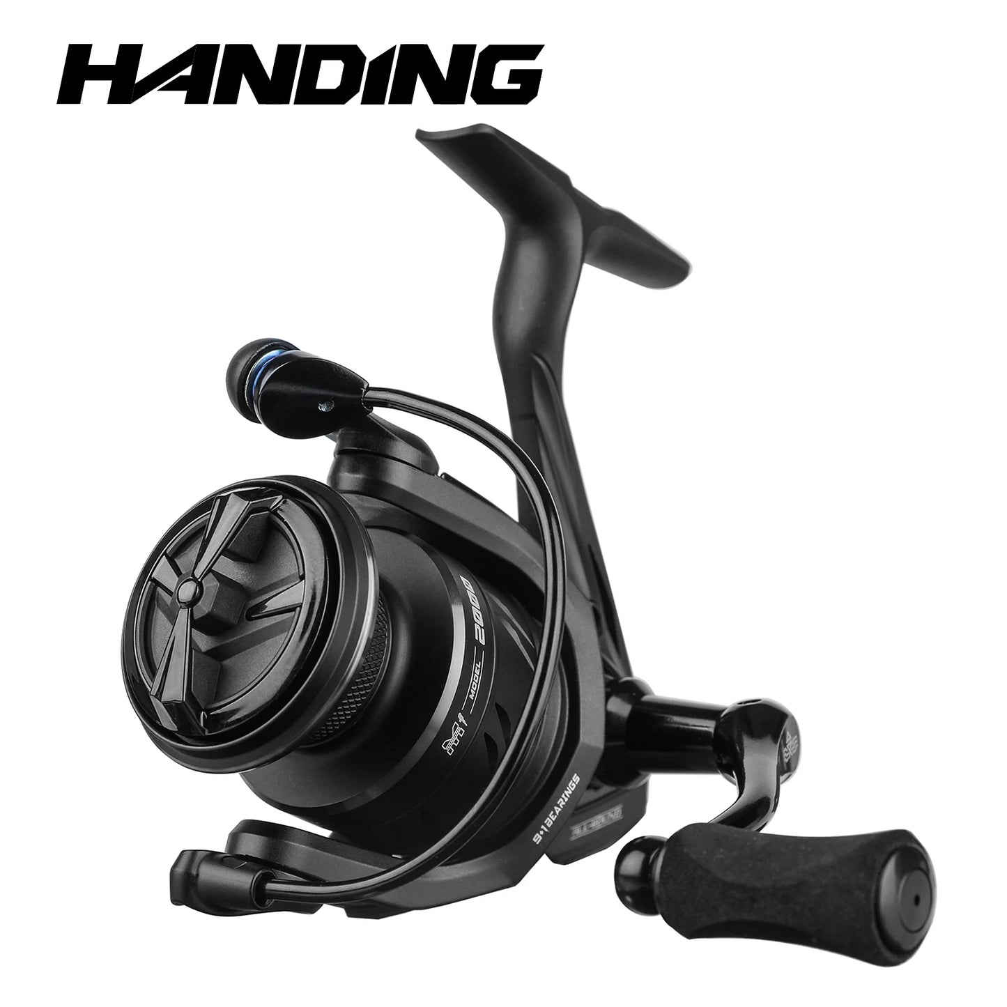 Handing M1 Spinning Reel Graphite Fishing Reel 12kg Max Drag 9 Plus 1 Ball Bearings 5.2 To 1 Gear Ratio All Purpose Fishing Spinning Reel