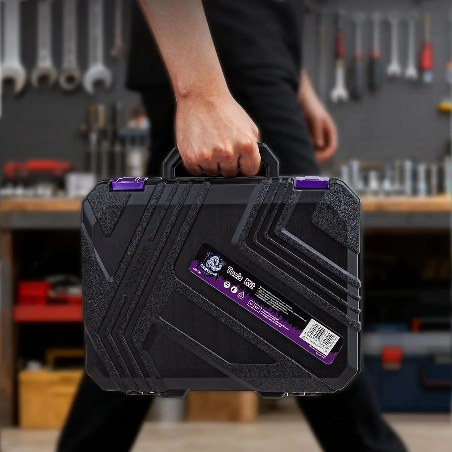 150-Piece Tool Kit with 8V Cordless Drill, Home Repair Essentials