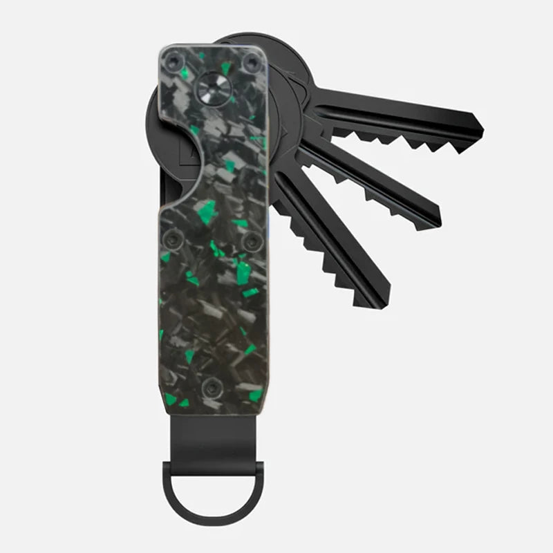 Key Organizer Compact Holder Metal Key Chain Minimalist Key Case for Keychain Secures 1 to 5 Keys