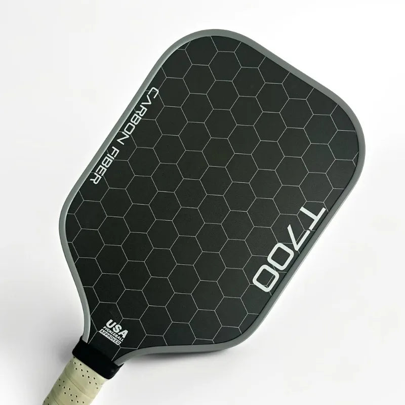 Carbon Fiber T700 Pickleball Paddle Polymer Honeycomb Core Enhanced Power Rotation and Control 16mm