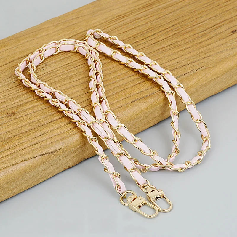 120cm Purse Chain Strap Crossbody Handbag Chains Replacement Leather Shoulder Bag Chain Straps Diy Women Girl Bag Part Accessory