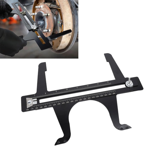 Brake Resetting Gauge Tool 6.5-14.25 Inch Double Scale Stainless Steel