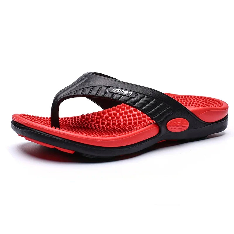 Massage Flip Flops for Men Summer Breathable Beach Shoes Sandals Luxury Plus Size 46