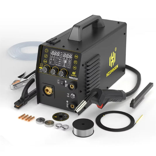 HZXVOGEN MIG250 Aluminum 5 in 1 Welding Machine MMA ARC/Gas MIG/Gasless MIG/LIFT TIG Spot Welding Portable Home Welder Tool