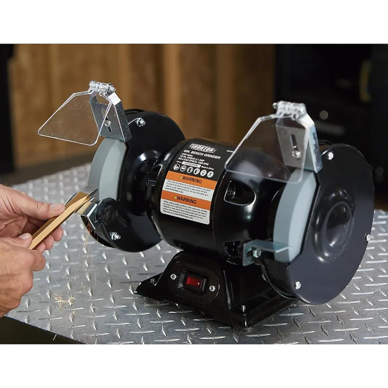 Benchtop Grinder with 6 Inch Wheel 2.1 Amps 1/2 HP 3560 RPM Max Speed Model BG115-6L