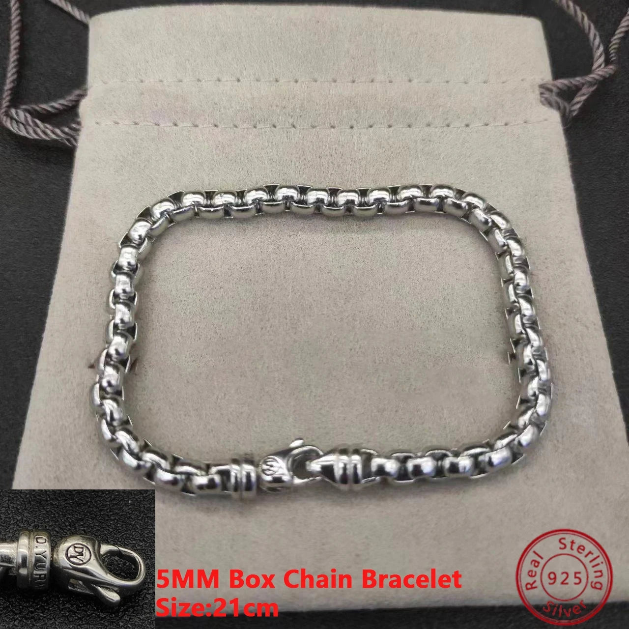 High Quality Fashion 925 Silver DY Star Cuff Bracelet for Women with Zircon Stone