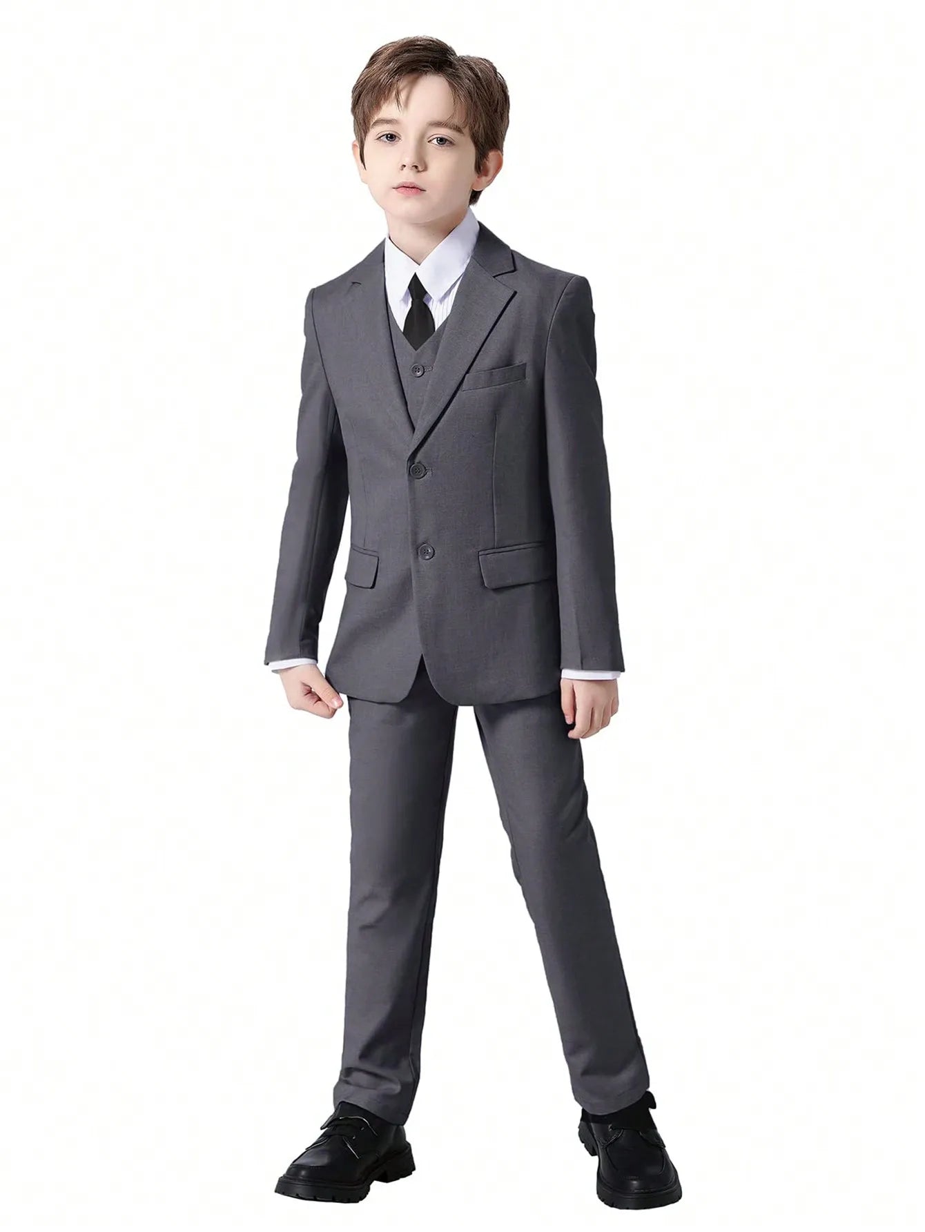 Boys Colorful Formal Suits 5 Piece Slim Fit Dresswear Suit Set School Uniforms