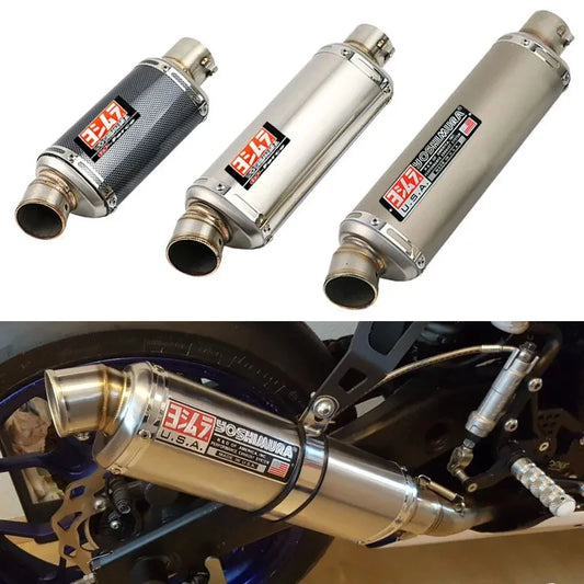Universal 51mm Motorcycle Exhaust Yoshimura Muffler with DB Killer for Yamaha PCX125 FZ1N Z900 CBR500R R6 R25 R3 R1