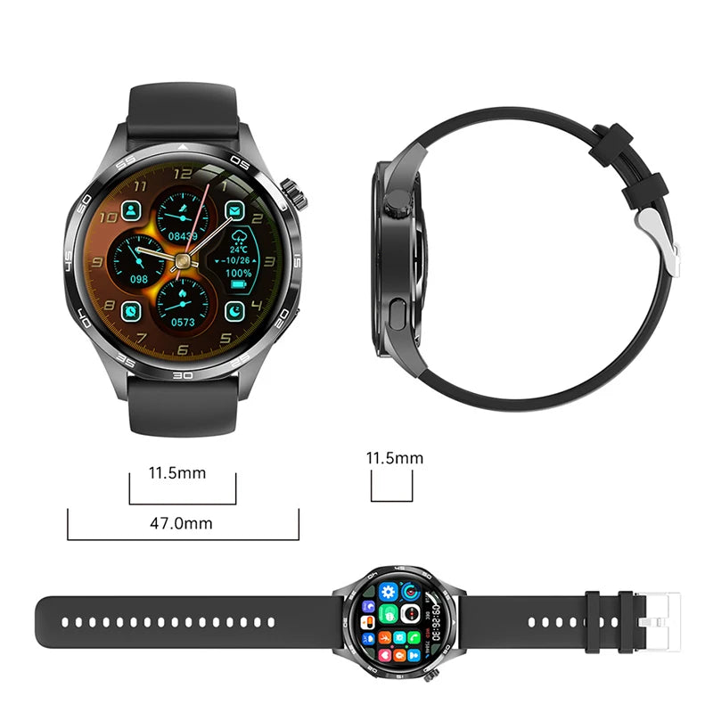 For Huawei GT5 Pro GPS NFC Smart Watch Men 360x360 AMOLED Screen Heart Rate Bluetooth Call IP67 Waterproof Smartwatch 2024