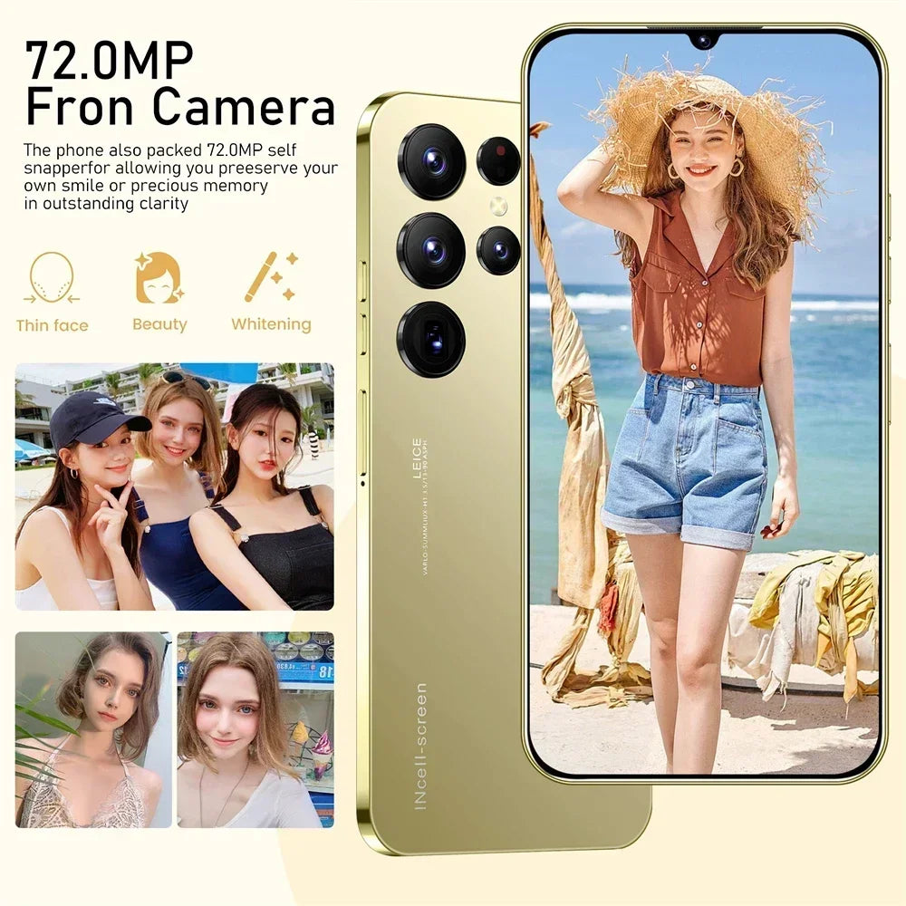 S25 Ultra Smartphone 22TB Plus 2TB Global Version 7.3 Inch HD Full Screen 4G 5G Dual SIM Cell Phone 8000mAh 10 Core Super Game Phone